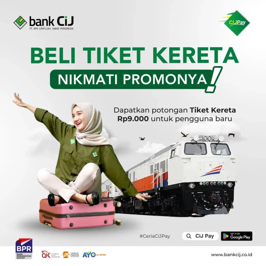 beli tiket kereta dan pesawat pake dompet digital cijpay